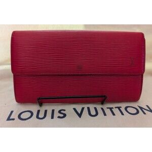 LOUIS VUITTON Sarah Long Wallet Epi Leather Red CA0975 Vintage 1995